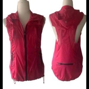 Lululemon Run Clarity Windbreaker Vest Full-Zip Women's Hooded Jacket Size 8